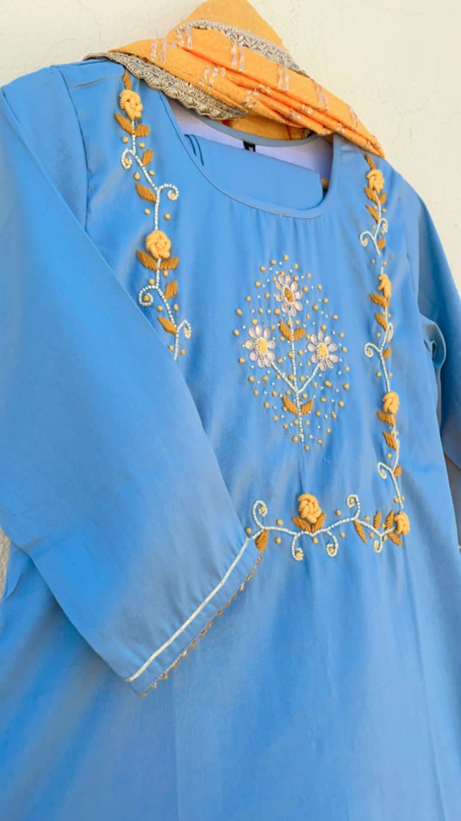 SALE: Airforce Blue & Yellow Romance Suit (3 piece)