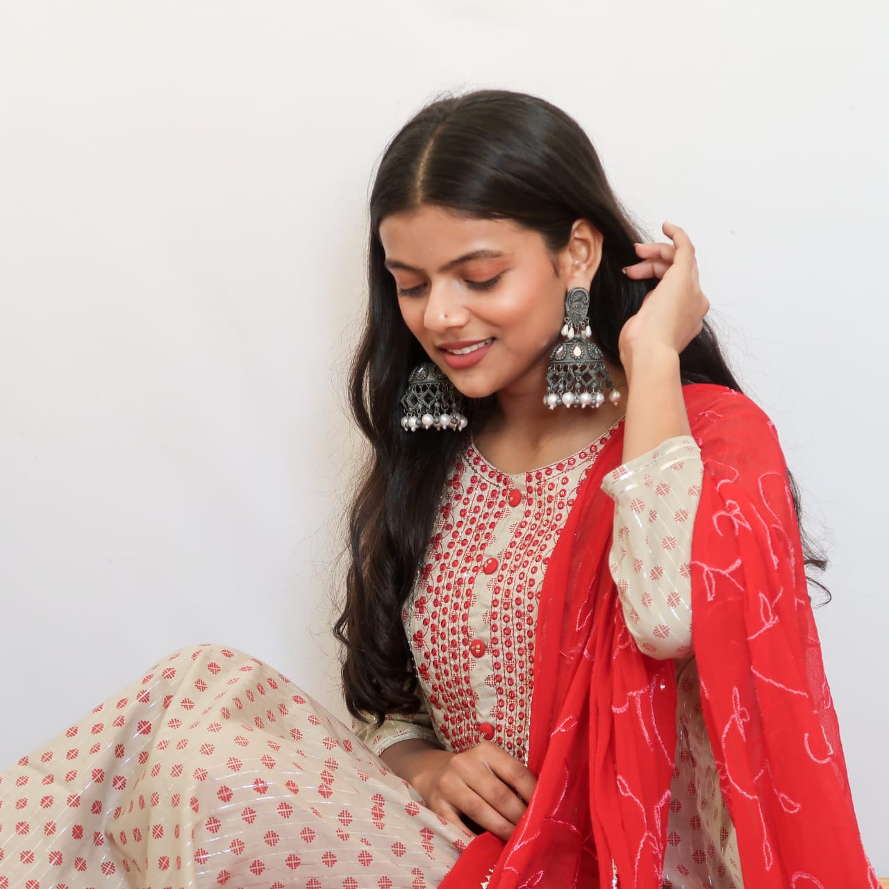 SALE: Hazel Wood Red Grace Suit Set