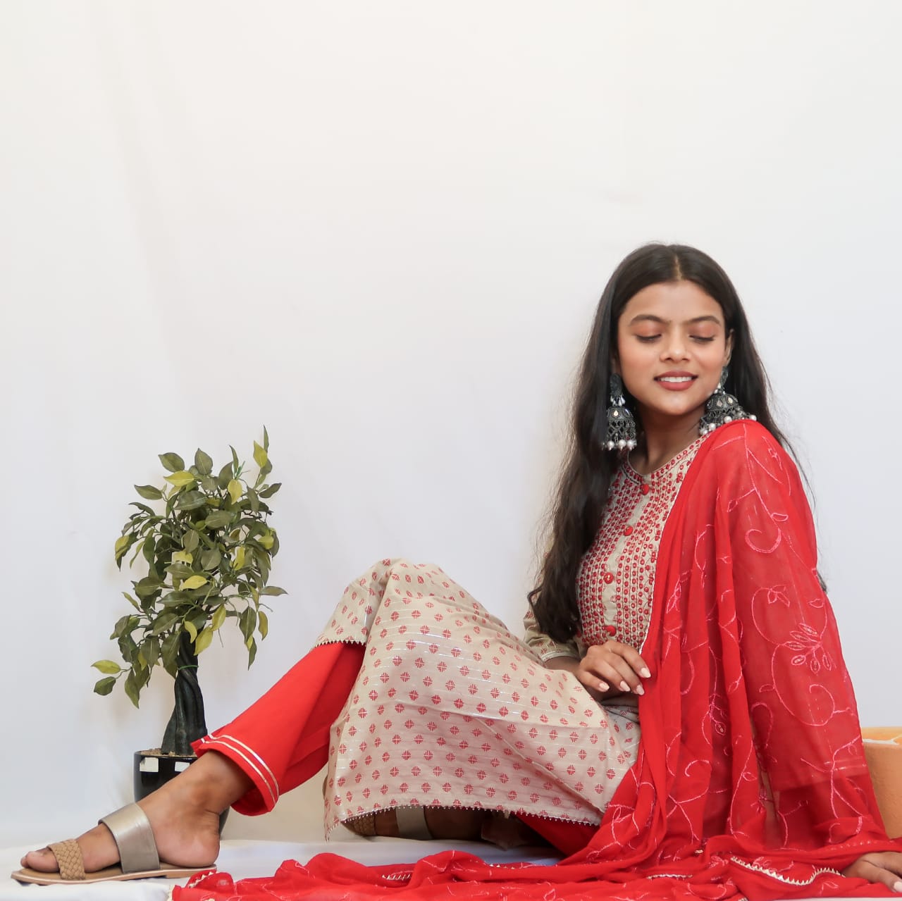 SALE: Hazel Wood Red Grace Suit Set