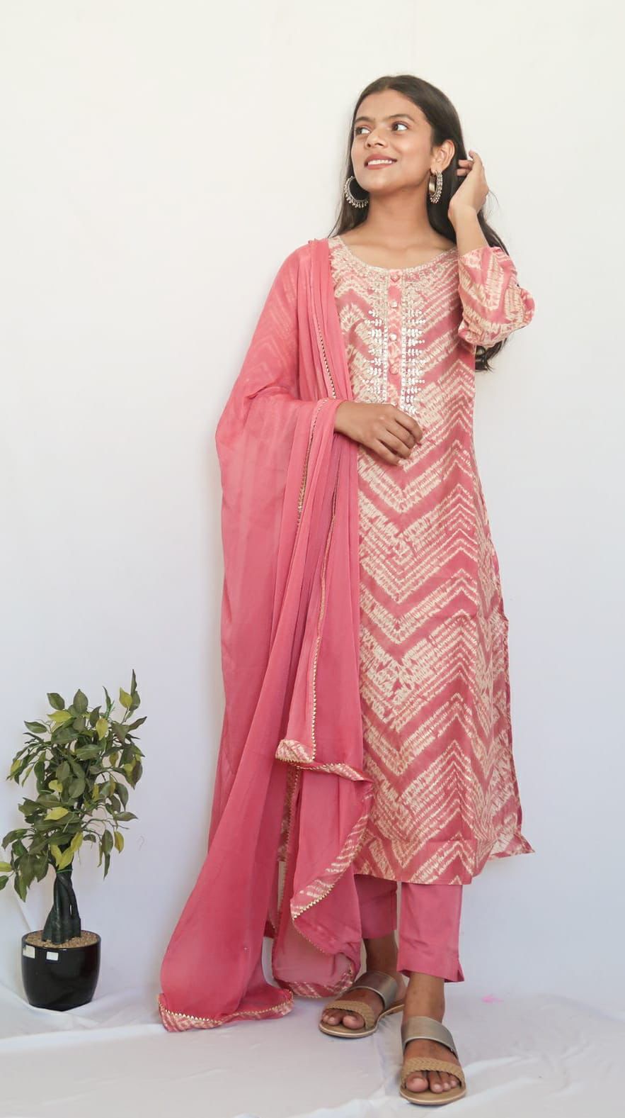 SALE: Onion Pink Grace Suit Set
