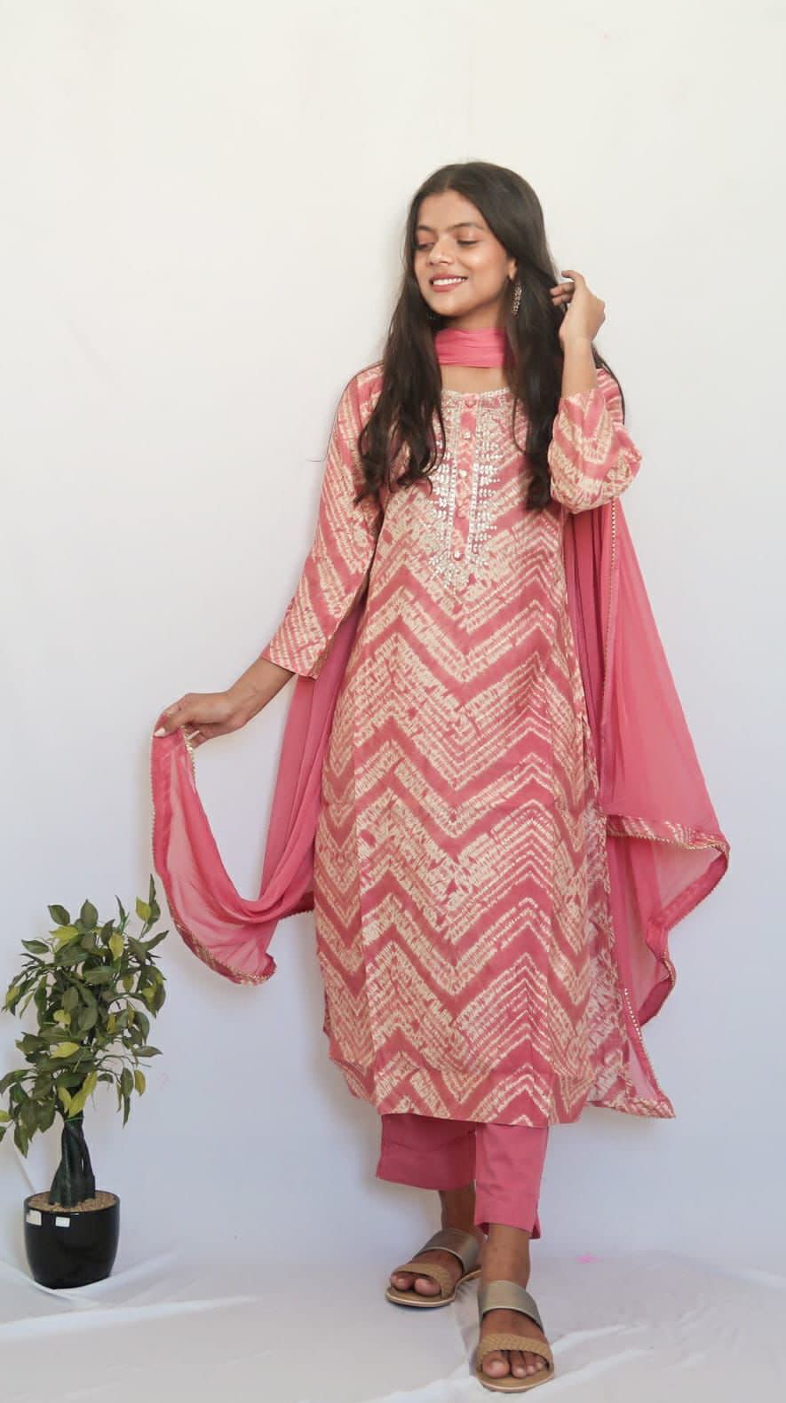 SALE: Onion Pink Grace Suit Set