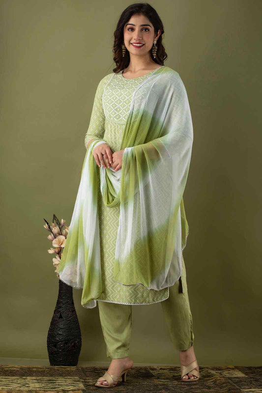SALE: Bandhej Dual Tone Suit Set (3 piece)  - DEAL