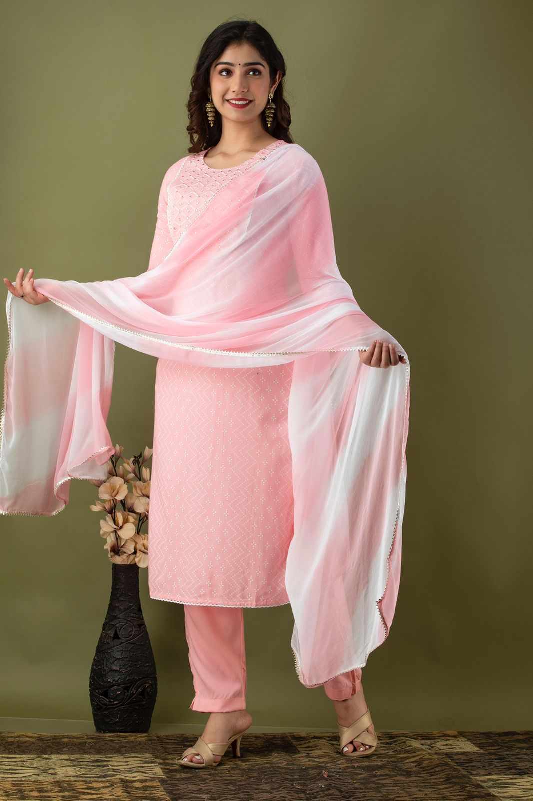 SALE: Bandhej Dual Tone Suit Set (3 piece)  - DEAL