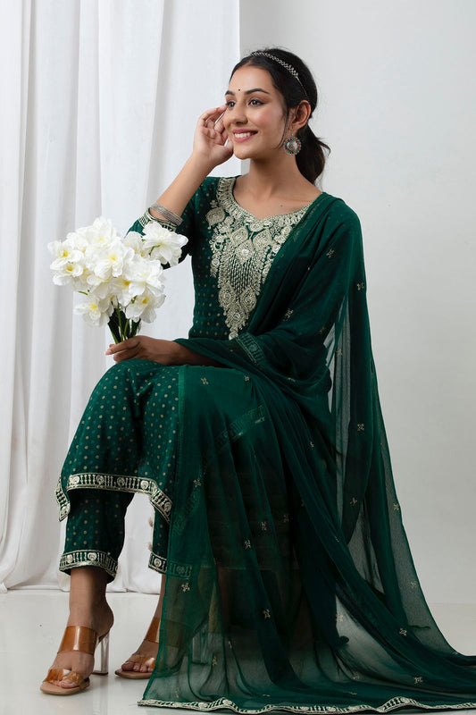 SALE: Mehendi Ready Suit Set
