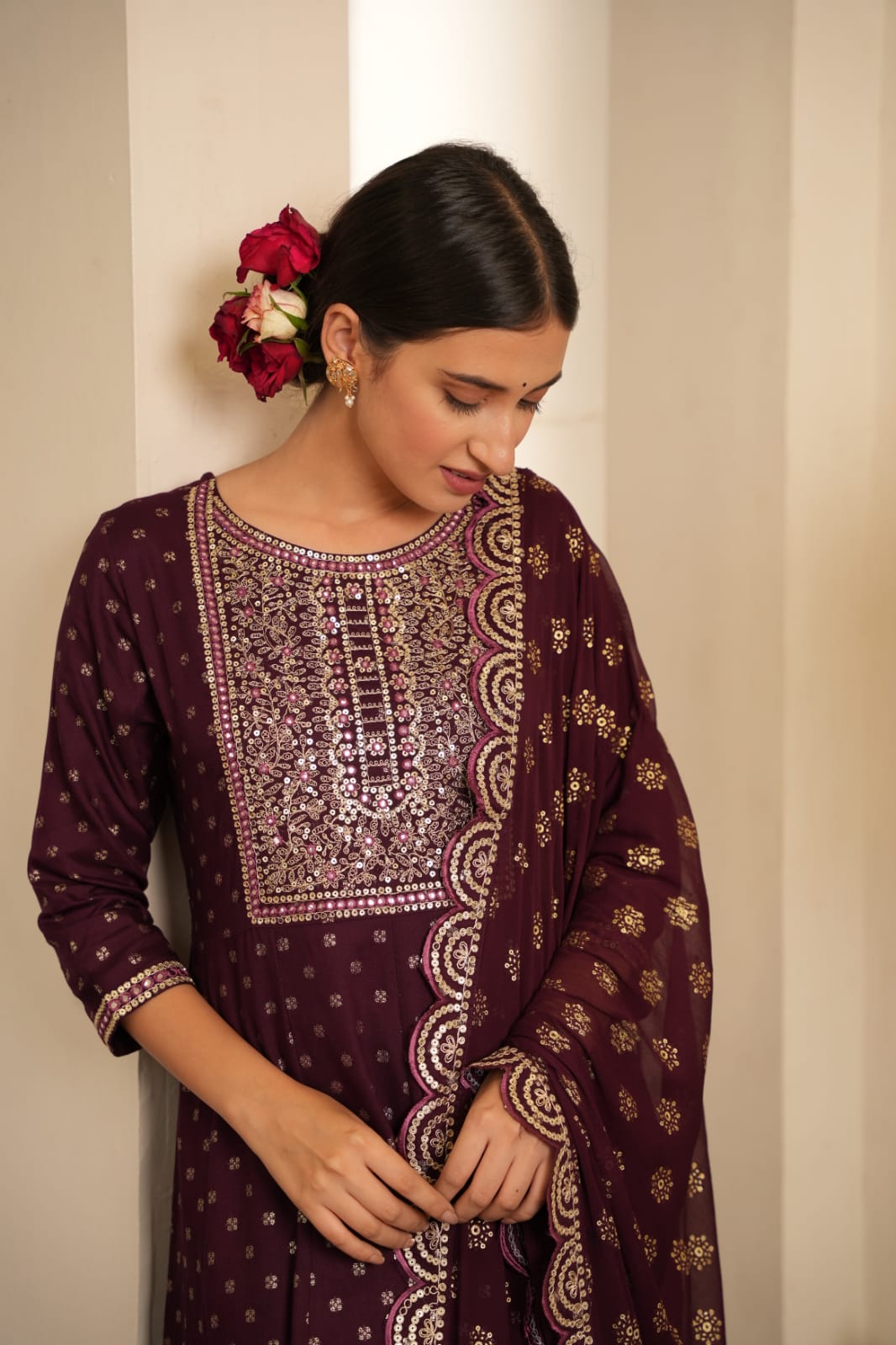 SALE: Red Wine Suit Set