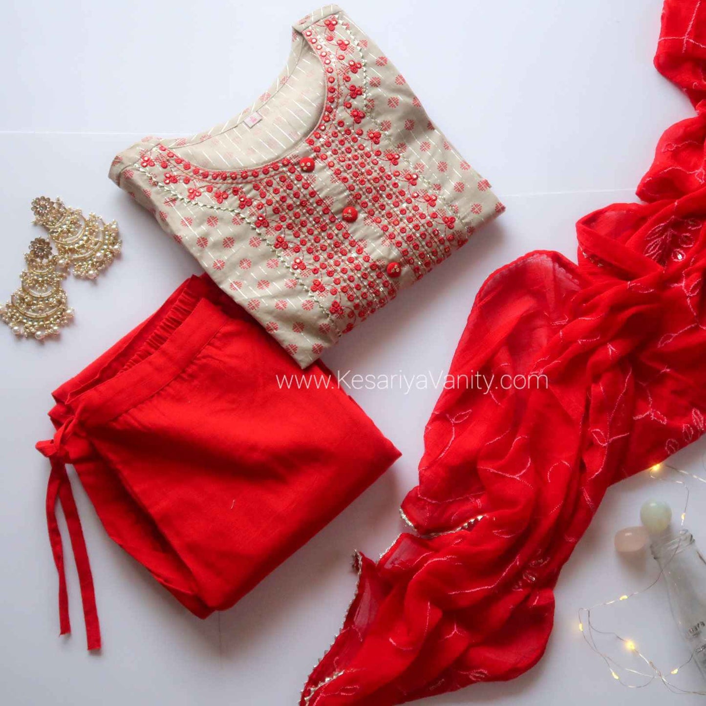SALE: Hazel Wood Red Grace Suit Set