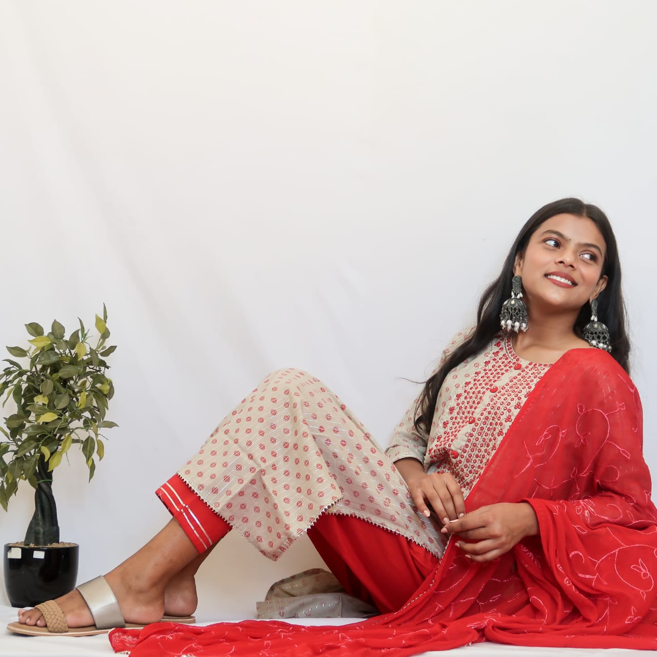 SALE: Hazel Wood Red Grace Suit Set