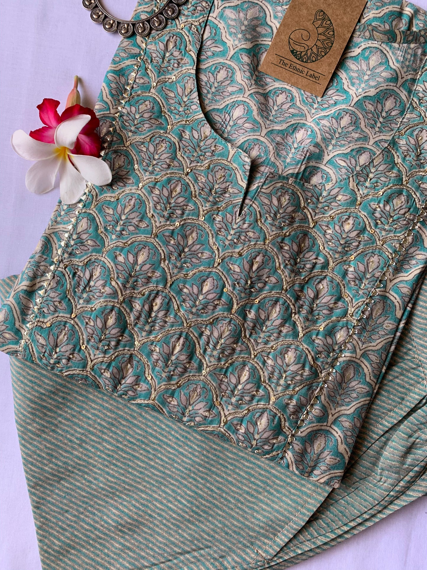 Sea Green Sensatinal Modal Silk Kurta Set - 2pc