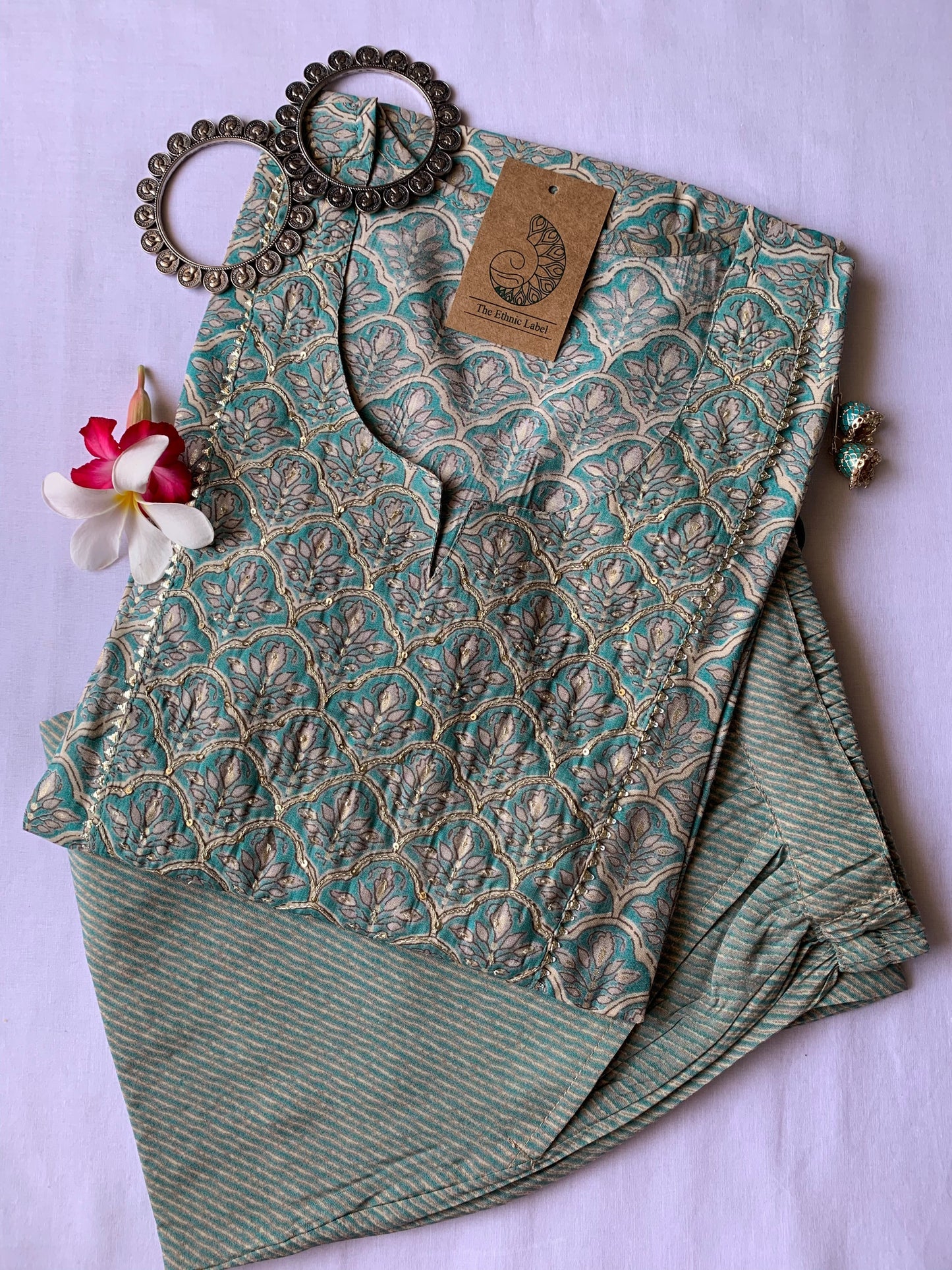 Sea Green Sensatinal Modal Silk Kurta Set - 2pc